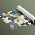 Hexagon Mosaic Mural Wallpaper — Colorful Geometric Pattern Mural Wallpaper - room preview 03