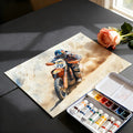 Desert Motocross Action Mural Wallpaper — High-Speed Artistic Decor Mural Wallpaper - room preview 03