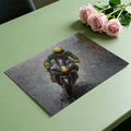 Motorcycle Racer Oil Painting Mural — Moody Kinetic Art Mural Wallpaper - room preview 03