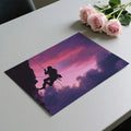 Climber Silhouette Sunset Mural Wallpaper — Oil Paint Artistic Mural Wallpaper - room preview 03