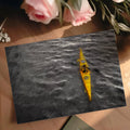 Solo Yellow Kayak Mural Wallpaper — Dramatic Oil Painting Style Mural Wallpaper - room preview 03