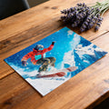 Snowboarder Action Oil Painting Mural Wallpaper — Expressive Winter Art Mural Wallpaper - room preview 03
