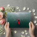 Solitary Red Kayak Mural Wallpaper — Impressionistic Oil Texture Mural Wallpaper - room preview 03