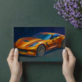 Impressionist Sports Car Mural Wallpaper — Vibrant Artistic Energy Mural Wallpaper - room preview 03