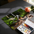 Mountain Bike Forest Trail Mural Wallpaper —Oil Painting Style Mural Wallpaper - room preview 03