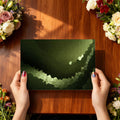 Abstract Olive Green Mosaic Mural Wallpaper — Geometric Earthy Depth Mural Wallpaper - room preview 03