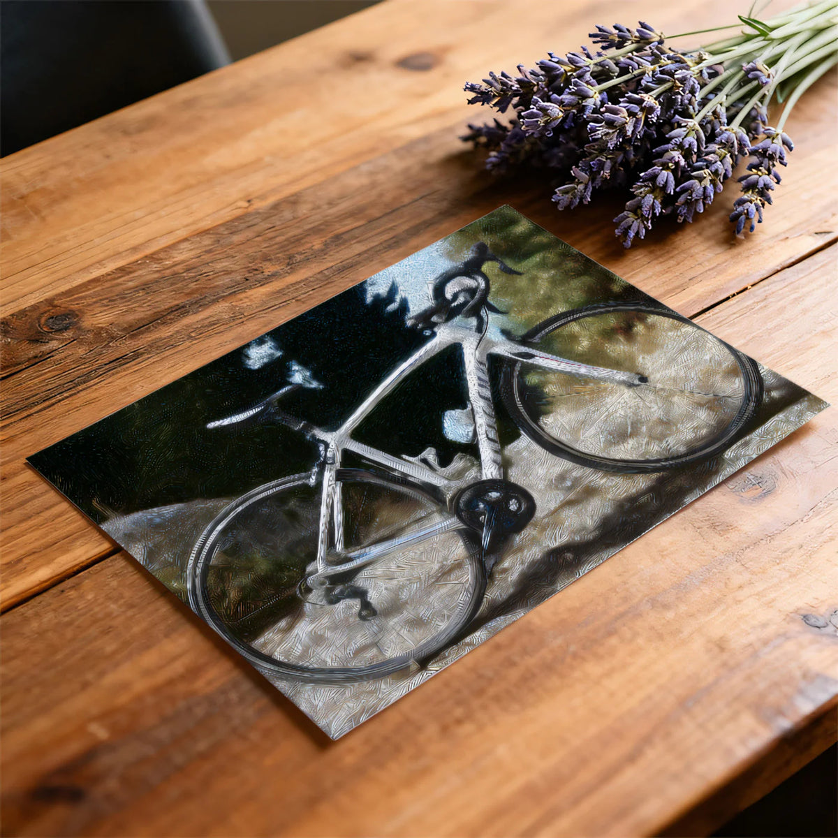 Road Cycling Impressionist Mural Wallpaper —Artistic Bike Design Mural Wallpaper - room preview 03
