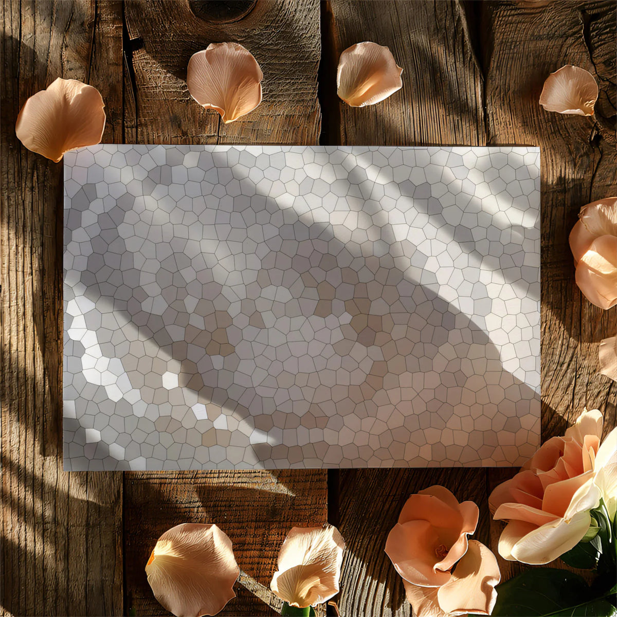 Swirling Hexagon Mosaic Mural Wallpaper — Minimalist Geometric Mural Wallpaper - room preview 03