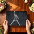 Basketball Player Silhouette Mural Wallpaper — Grunge Charcoal Mural Wallpaper - room preview 03