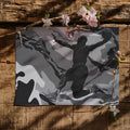 Basketball Dunk Abstract Mural Wallpaper — Monochrome Camo Design Mural Wallpaper - room preview 03