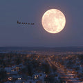 Midnight Sleigh Ride Mural Wallpaper — Festive Holiday Skyline Mural Wallpaper - room preview 03