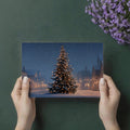 Snowy Western Town Christmas Mural Wallpaper — Cinematic Night Scene Mural Wallpaper - room preview 03