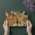 Victorian Town Square Mural Wallpaper — Vintage Holiday Scene Mural Wallpaper - room preview 03