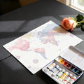 Pastel World Map Mural Wallpaper — Minimalist Cartography Mural Wallpaper - room preview 03