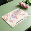 Pastel World Map Kids Mural Wallpaper Whimsical Motifs, Soft Geometric Blocks, Educational Nursery Art Mural Wallpaper - room preview 03