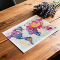 Neon Grid World Map Mural Wallpaper — Abstract Global Graphic Mural Wallpaper - room preview 03