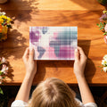 Blurred World Map Mural Wallpaper — Modern Crosshatch Art Mural Wallpaper - room preview 03