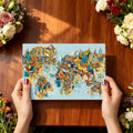 Abstract Global City Map Mural Wallpaper — Vibrant Urban Collage Mural Wallpaper - room preview 03
