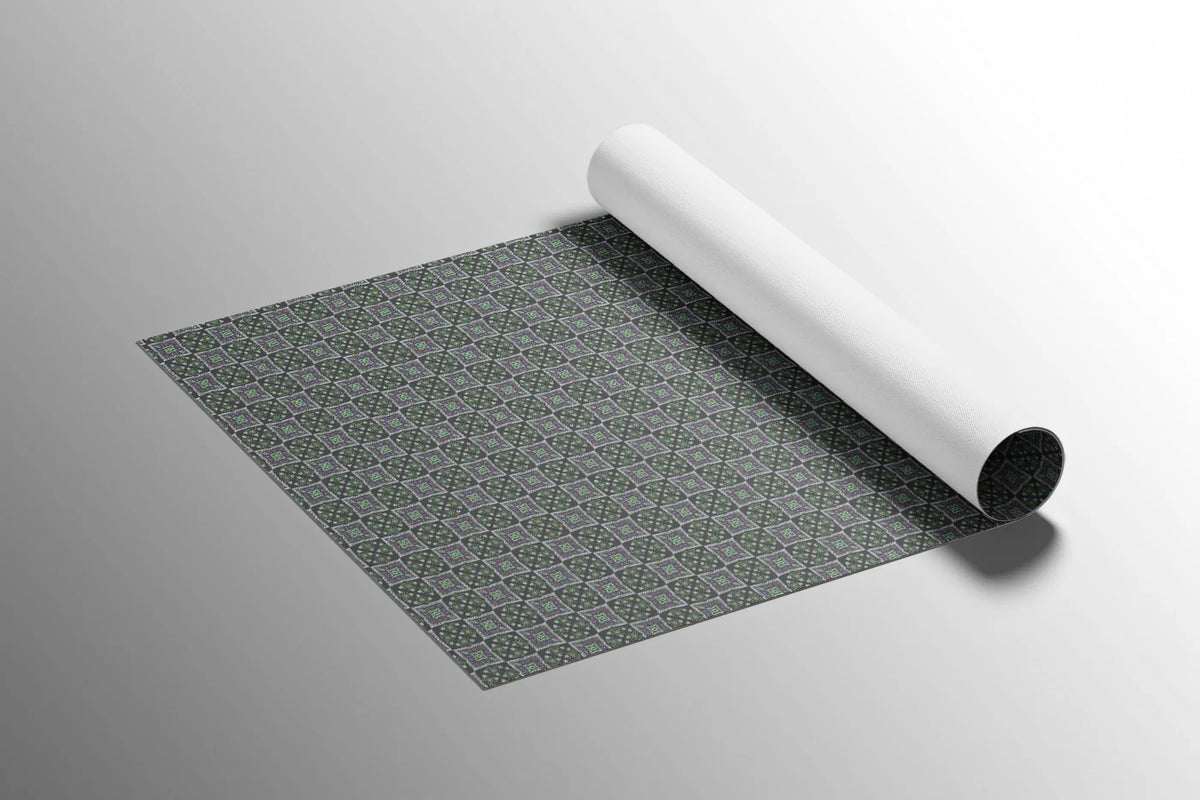 Micro Checkered Geometric Mural Wallpaper — Dark Architectural Style Mural Wallpaper - room preview 03