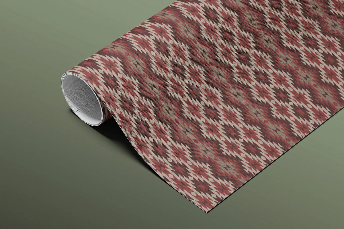 Nordic Knit Geometric Mural Wallpaper —Cozy Traditional Pattern Mural Wallpaper - room preview 03