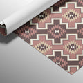 Southwest Woven Tile Mural Wallpaper — Earthy Geometric Pattern Mural Wallpaper - room preview 03