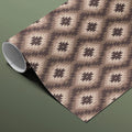 Kilim Diamond Weave Mural Wallpaper — Earthy Geometric Print Mural Wallpaper - room preview 03