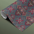 Ottoman Brocade Mural Wallpaper — Traditional Ornate Medallion Print Mural Wallpaper - room preview 03