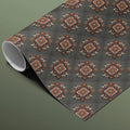 Starry Geometric Pattern Mural Wallpaper — Dark Traditional Motif Mural Wallpaper - room preview 03