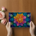 Vibrant Abstract Mandala Mural Wallpaper — Layered Petal Art Mural Wallpaper - room preview 03