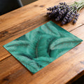 Teal Palm Frond Mural Wallpaper — Tropical Botanical Wall Decor Mural Wallpaper - room preview 03