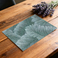 Feathered Swirl Mural Wallpaper — Teal Organic Line Art Mural Wallpaper - room preview 03