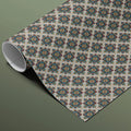 Micro Floral Geometric Lattice Mural Wallpaper — Traditional Detail Mural Wallpaper - room preview 03