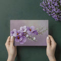 Watercolor Lavender Floral Branch Mural Wallpaper - room preview 03