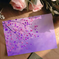 Watercolor Berry Branch Mural Wallpaper — Soft Lavender Botanical Mural Wallpaper - room preview 03