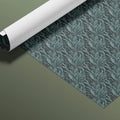 Dense Foliage Mural Wallpaper in Dark Teal and Slate Gray Mural Wallpaper - room preview 03