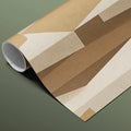 Vertical Geometric Column Mural Wallpaper — Sculptural Warm Neutrals Mural Wallpaper - room preview 03