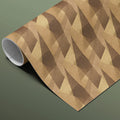 Geometric Prism Woodgrain Mural Wallpaper — Warm Earthy Tones Mural Wallpaper - room preview 03
