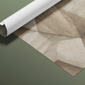 Interlocking Wood Cube Mural Wallpaper — Modern Geometric Decor Mural Wallpaper - room preview 03