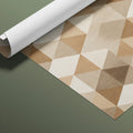 Interlocking Geometric Triangle Mural Wallpaper in Earth Tones Mural Wallpaper - room preview 03