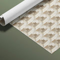 Interlocking Arch Mosaic Mural Wallpaper — Neutral Geometric Print Mural Wallpaper - room preview 03