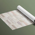 Layered Capsule Geometric Mural Wallpaper in Pastel Tones Mural Wallpaper - room preview 03