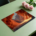 Canyon Sunrise Mural Wallpaper — Warm Terracotta Desert Landscape Mural Wallpaper - room preview 03