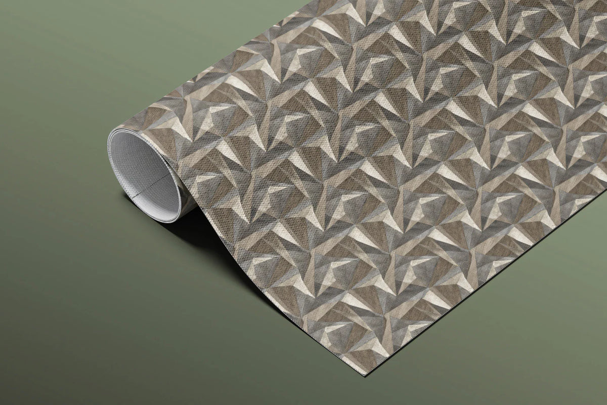 Geometric Micro-Tile Mural Wallpaper — Warm Earthy Texture Mural Wallpaper - room preview 03