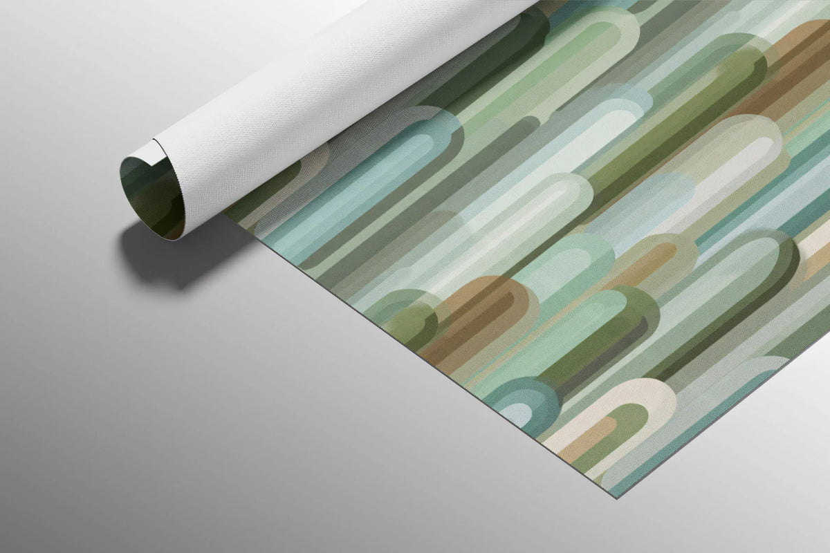 Capsule Cluster Mural Wallpaper — Mid-Century Geometric Print Mural Wallpaper - room preview 03
