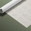 Art Deco Fan Arch Mural Wallpaper in Warm Pale Neutral Mural Wallpaper - room preview 03
