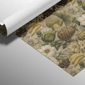 Vintage Botanical Harvest Mural Wallpaper —Antique Tropical Motif Mural Wallpaper - room preview 03