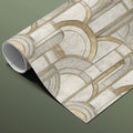 Art Deco Fan Arch Mural Wallpaper in Gold and Marble Mural Wallpaper - room preview 03