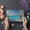 Mediterranean Balcony Mural Wallpaper — Coastal Sailboat Horizon Mural Wallpaper - room preview 03