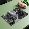 Vintage Rainforest Path Mural Wallpaper — Monochrome Botanical Art Mural Wallpaper - room preview 03