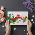 Rainbow Musical Notes Mural Wallpaper — Artistic Melody Design Mural Wallpaper - room preview 03
